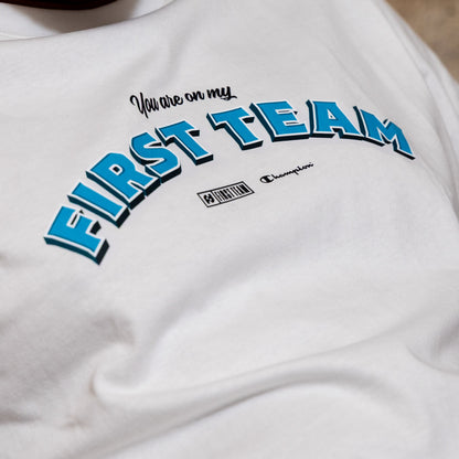 T-SHIRT AMPLE EN COTON ÉPAIS BLANC - You are on my First Team