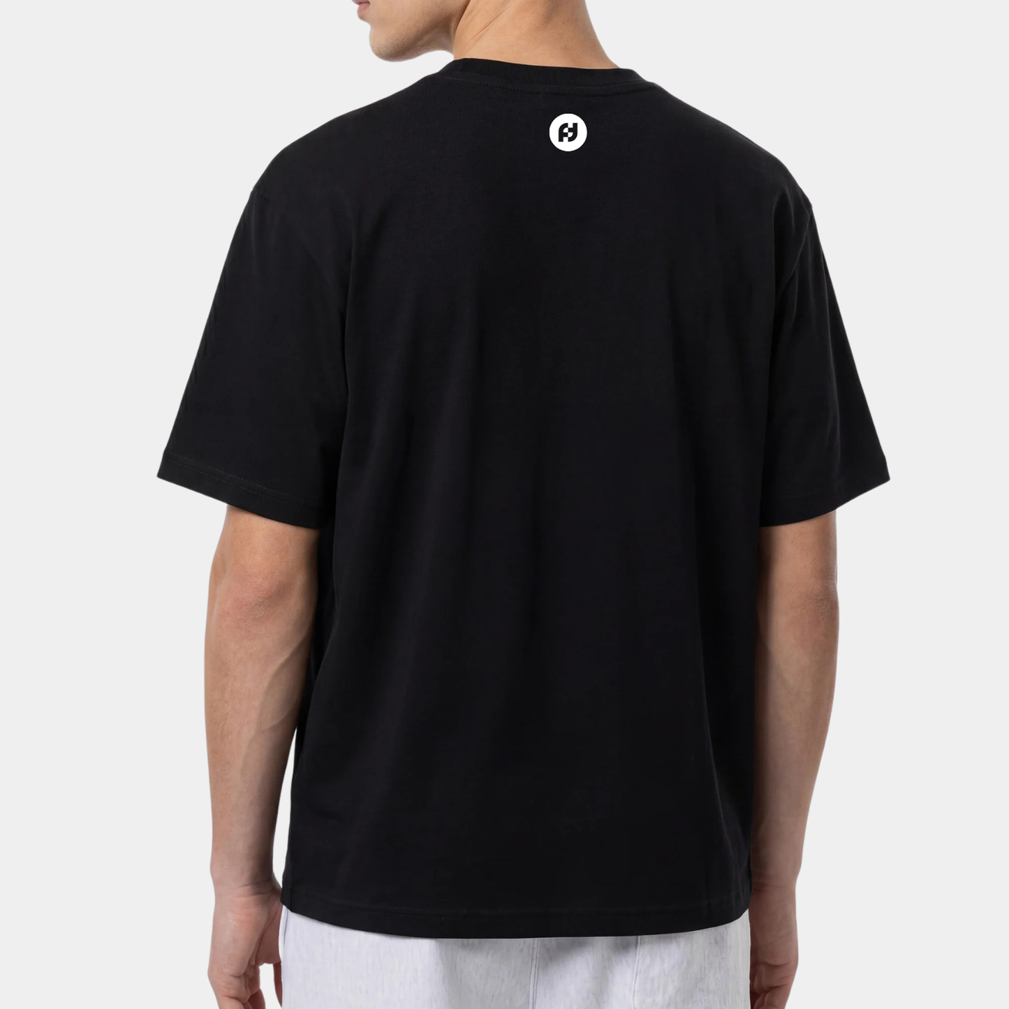 T-SHIRT AMPLE EN COTON ÉPAIS NOIR "You are on my First Team"