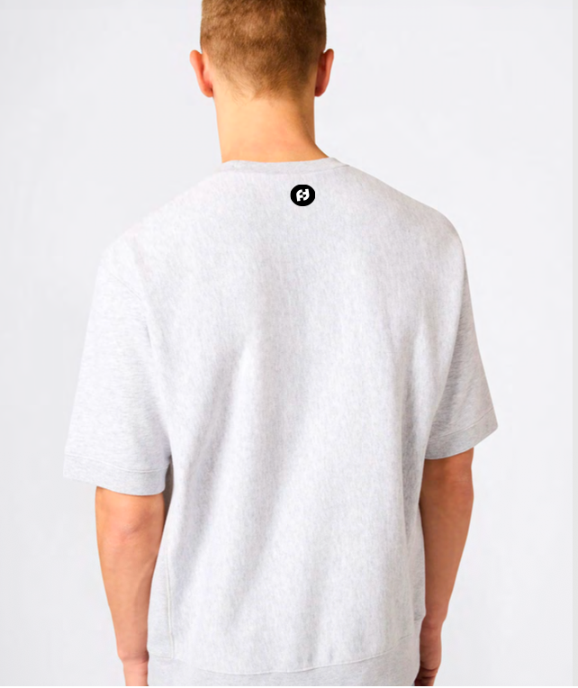 SWEATSHIRT A MANCHES COURTES GRIS - First Team Basketball