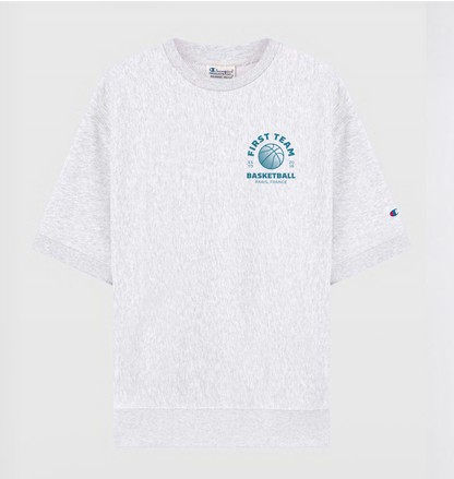 SWEATSHIRT A MANCHES COURTES GRIS - First Team Basketball