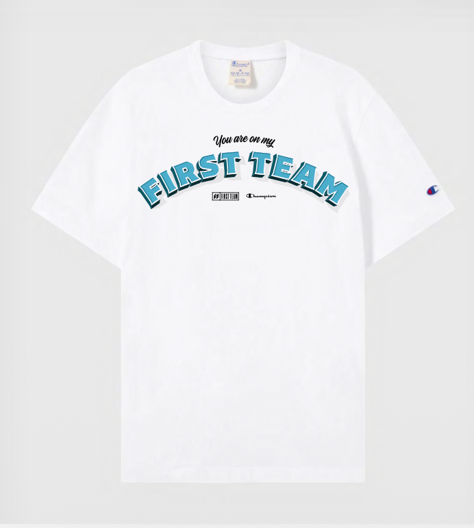 T-SHIRT AMPLE EN COTON ÉPAIS BLANC - You are on my First Team